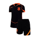 Conjunto Infantil Corinthians III 25/26 - Preto e Laranja